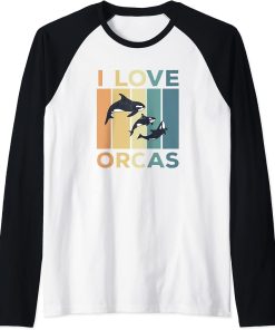 I love Orcas Raglan Baseball Tee