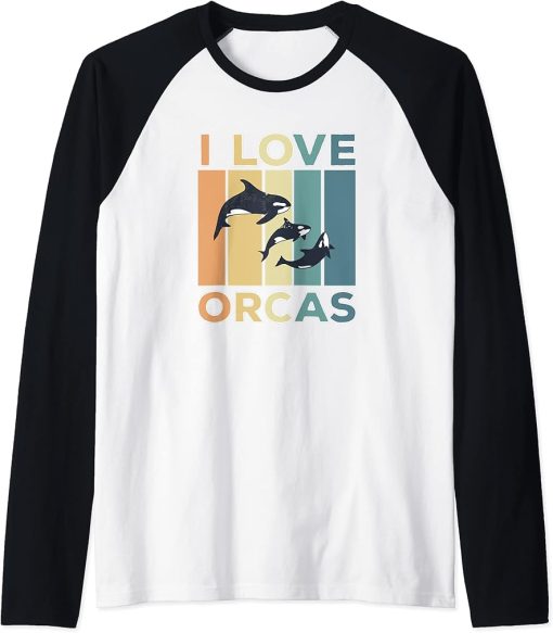 I love Orcas Raglan Baseball Tee