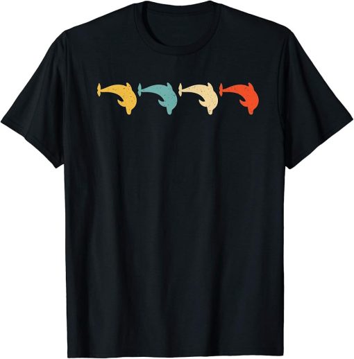 Dolphin Vintage Retro Beluga Fish Orca Lover 60s 70s Gift T-Shirt