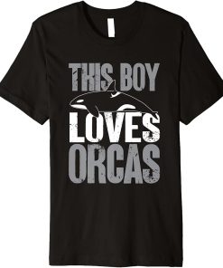 Whales Funny Kids This Boy Loves Orcas Orca Lovers Premium T-Shirt