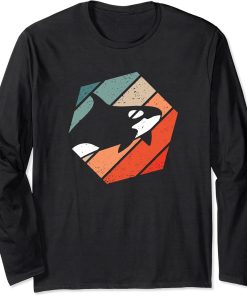 Orca Retro Style Vintage Long Sleeve T-Shirt