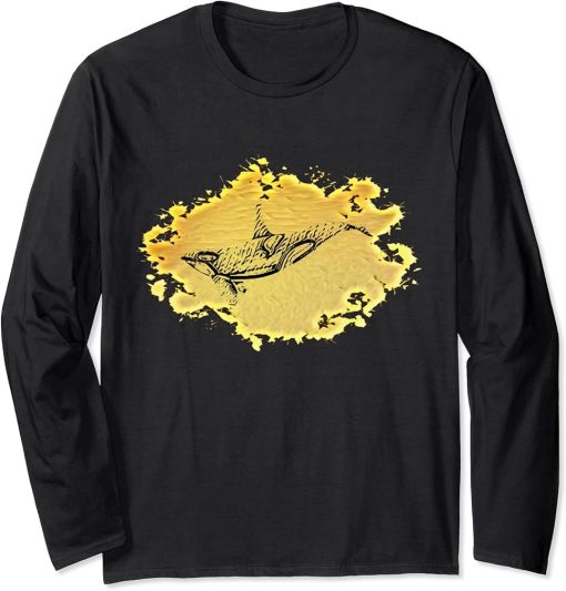 Orca Motif Whale Predator Animals Design Orcas Long Sleeve T-Shirt