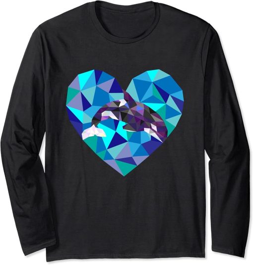 Orcas Killer Whale Orca Valentines Day Long Sleeve T-Shirt