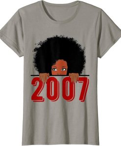 Womens Black Queen Born in 2007 13rd Yrs Old Awesome Birthday Gifts T-Shirt