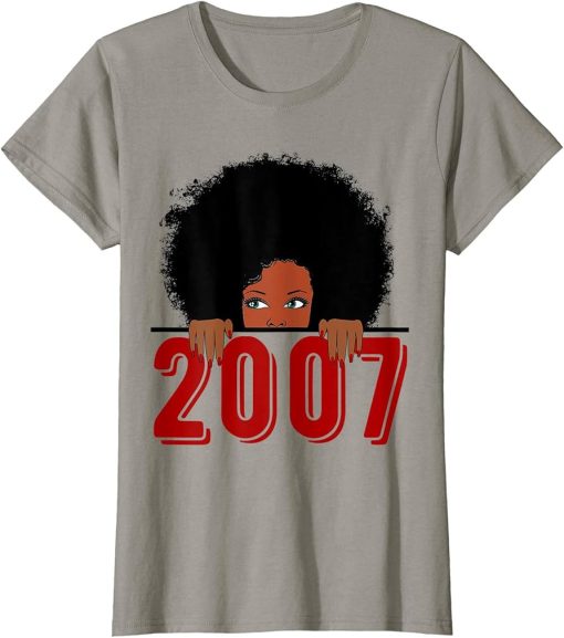 Womens Black Queen Born in 2007 13rd Yrs Old Awesome Birthday Gifts T-Shirt